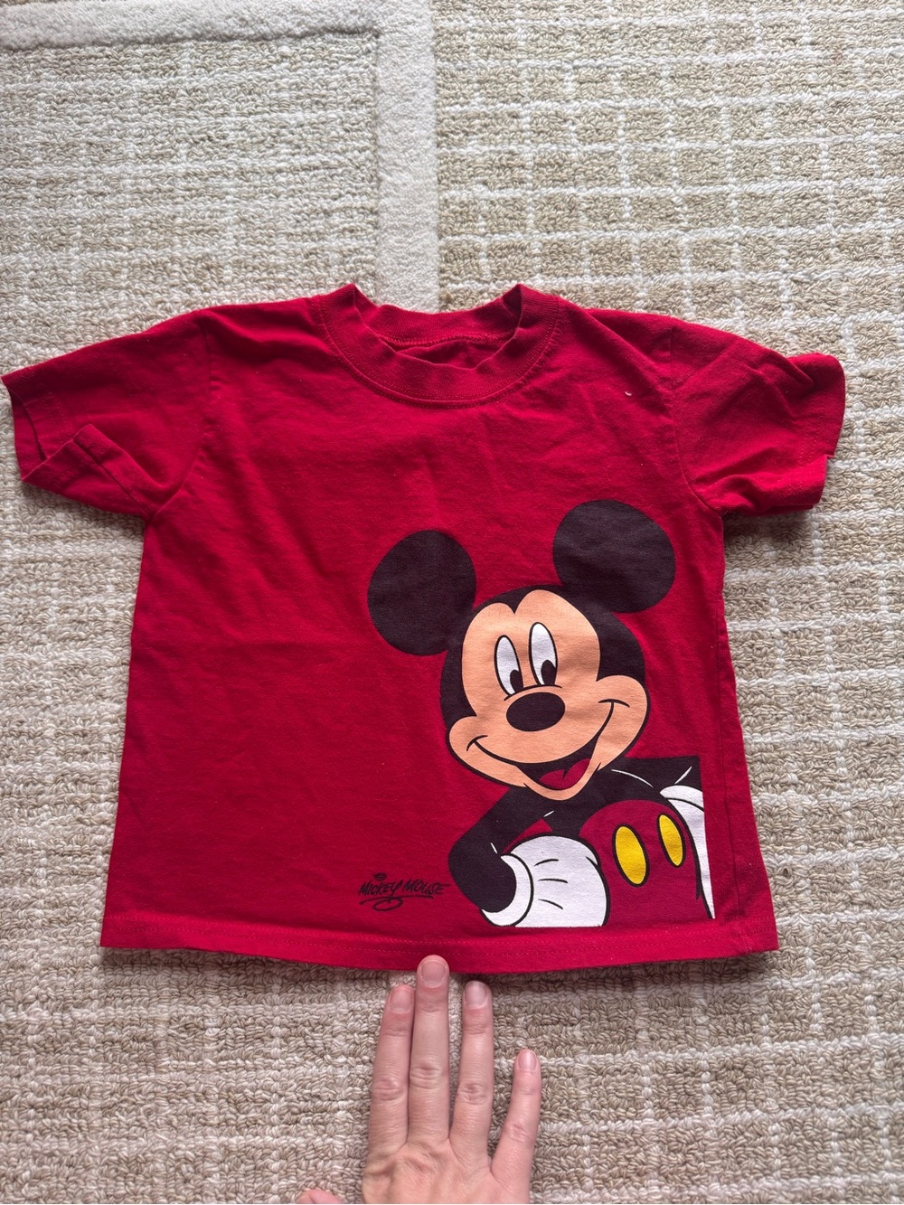 Disney Red Mickey Mouse Short Sleeve Tee